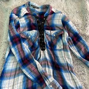 -Tie up flannel!